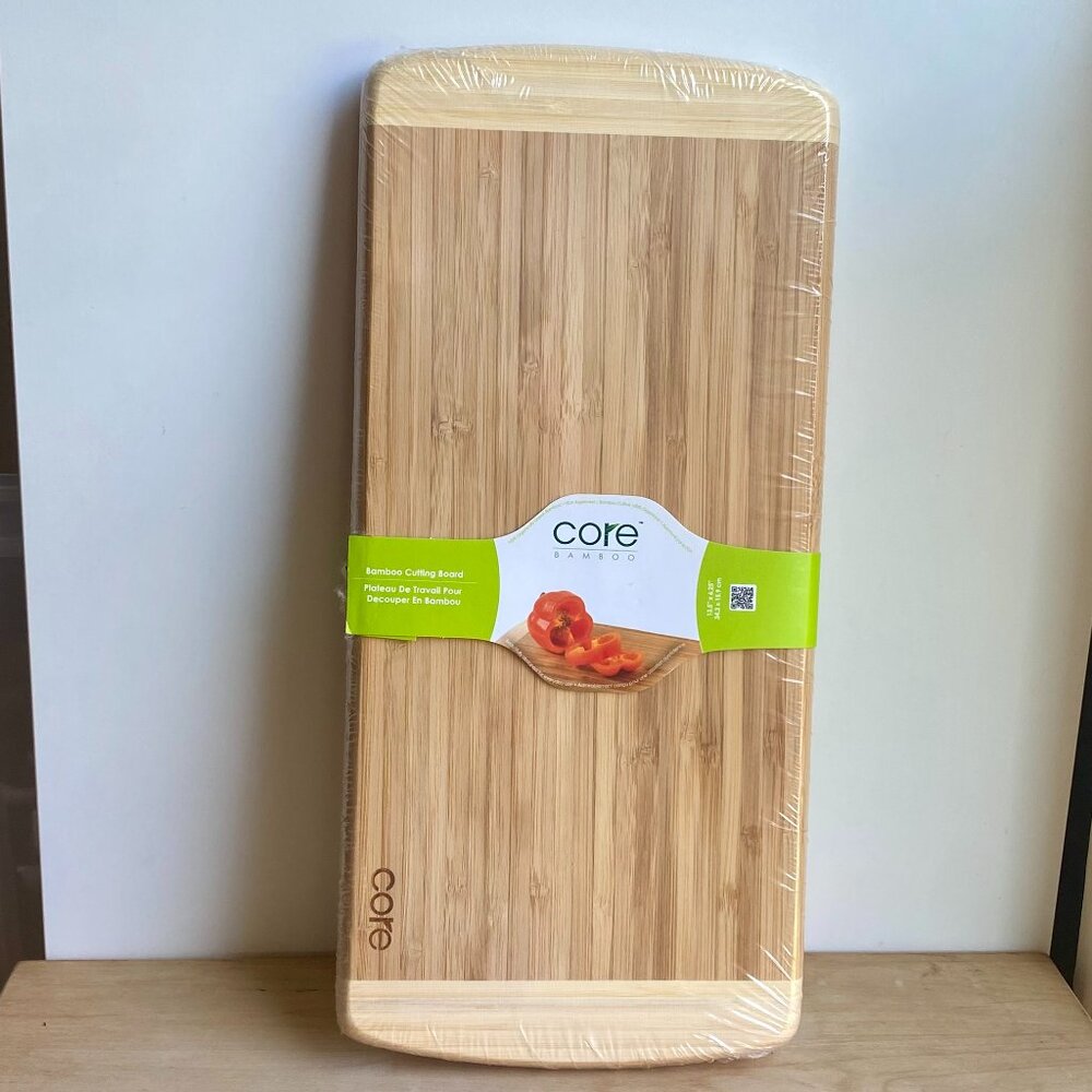 CORE BAMBOO Cutting Board, NEW-SEALED, 13.5" x 6.25"